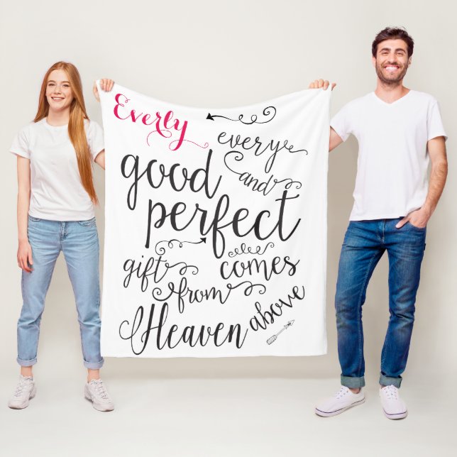 Cobertor De Velo Personalizado Cada Bom Presente Vem Do Céu (In Situ)