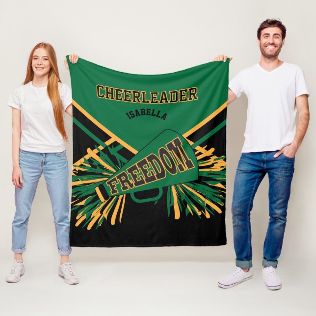 Cobertor De Velo Personalizado - Cheerleader 📣 - Verde escuro, Dou (In Situ)