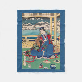 cobertor de velo personalizado de arte japonesa