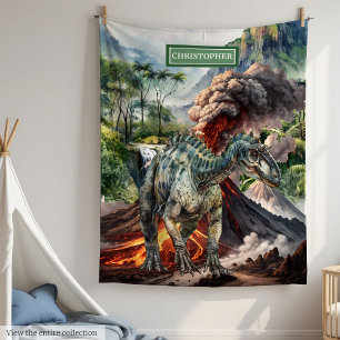 Cobertor De Velo Personalizado em Aberto do Dinossauro Pré-Históric