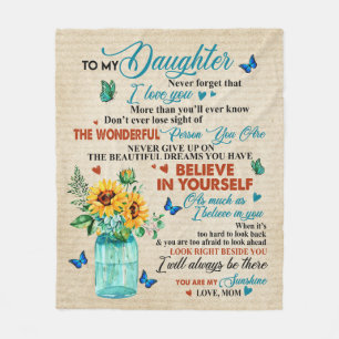 Cobertor De Velo Personalizado Para Meu Amor Filha Da Mãe