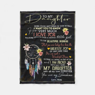 Cobertor De Velo Personalizado Para Minha Filha, Amor Da Mãe Dream