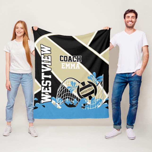 Cobertor De Velo Personalizado - Polo 🤽 água ‍ ♀️ em Dourado, pret (In Situ)