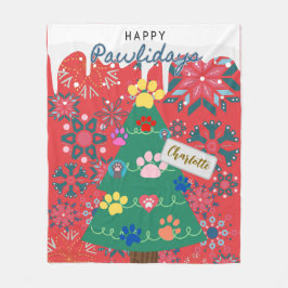 Cobertor De Velo Personalizar árvore de Natal Vermelho com ornament