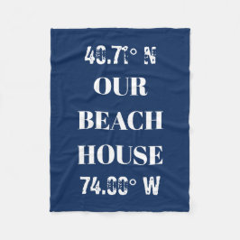 Cobertor De Velo Personalizar nossas coordenadas da Beach House