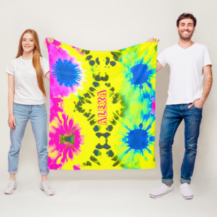 COBERTOR DE VELO PERSONALIZAR O TIE-DYE DO DESIGN ABSTRATO