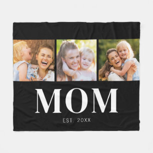 Cobertor De Velo Personalizável Ano em que se Tornou Mãe 3 Foto Pre