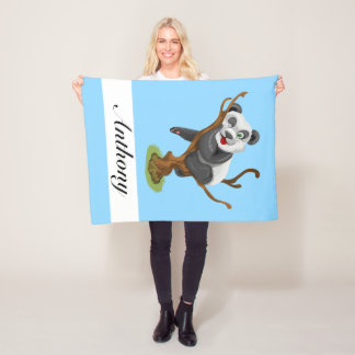 Cobertor De Velo Personalize Seu Próprio Panda De Bebê Bonito