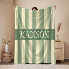 Cobertor De Velo Personalized Baby Name Sage Blanket Gift for Kids