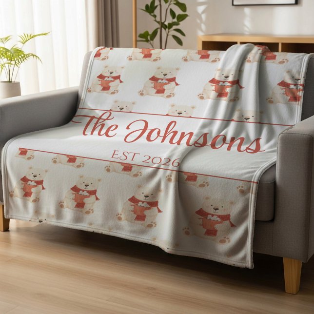 Cobertor De Velo Personalized cute teddy bear  (Criador carregado)