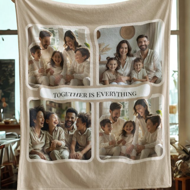 Cobertor De Velo  Personalized Family Photo-Together Is Everything (Criador carregado)