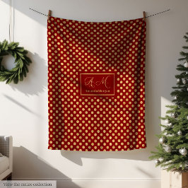 Cobertor De Velo Personalized Holiday Throw Blanket Luxe Accent