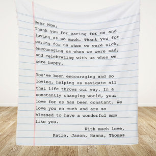 Cobertor De Velo Personalized Love Letter Typewriter