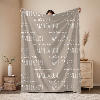 Cobertor De Velo Personalized Name Blanket Gift for Newborn Kids