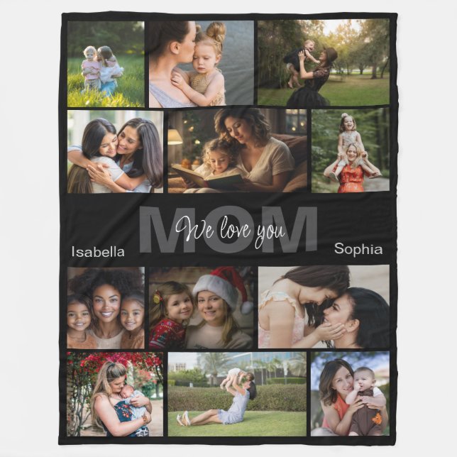 Cobertor De Velo Personalized Photo, Custom Name Fleece Blanket (Frente)
