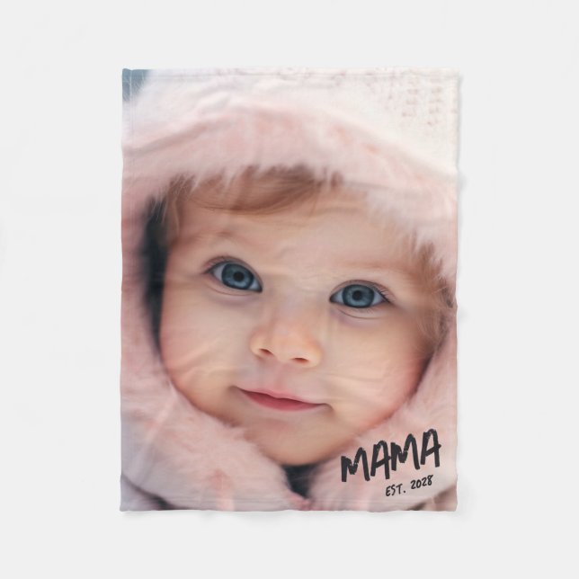 Cobertor De Velo Personalized Photo Keepsake Mama (Frente)