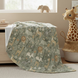 Cobertor De Velo Personalized Tribal Safari Jungle ID1260