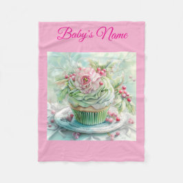 Cobertor De Velo Personalized Vintage Pink Christmas Baby Blanket