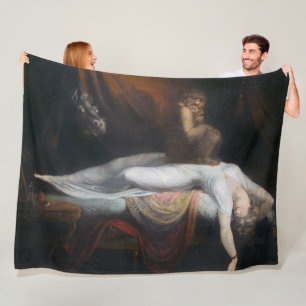 Cobertor De Velo Pesadelo de Henry Fuseli Gothic Macabre Dark Art