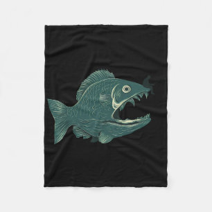 Cobertor De Velo Pesca Divertida Grande Peixe Engraçado Com Pescado