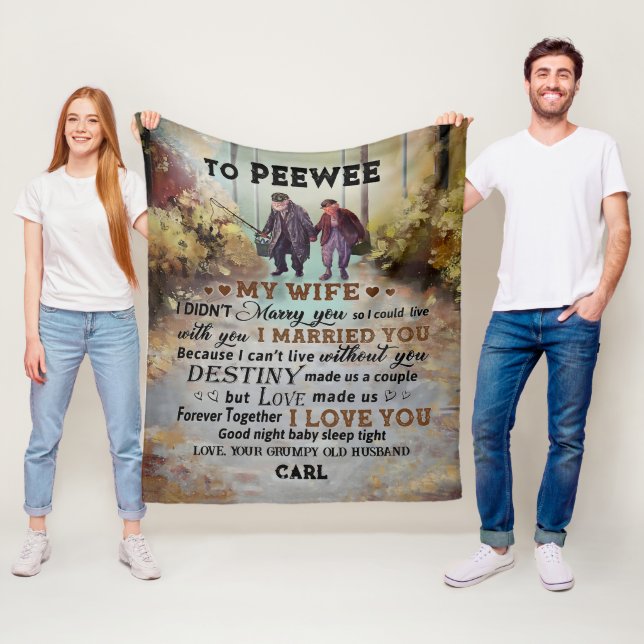 Cobertor De Velo Pesca Personalizada Para Minha Esposa De Husba (In Situ)
