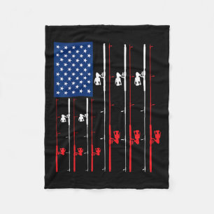Cobertor De Velo Pescar Bandeira Dos Eua Espalha Um Presente De Caç