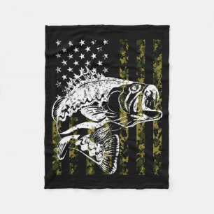 Cobertor De Velo Pescaria, Peixe da Bandeira Americana Camuflada, B