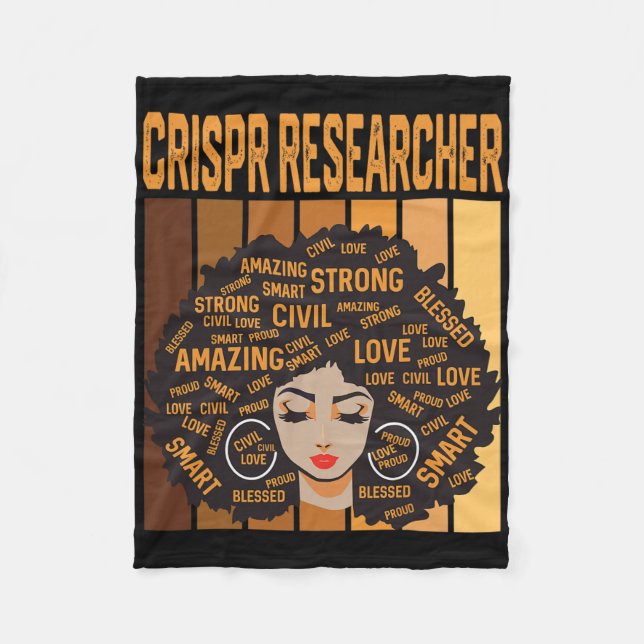 Cobertor De Velo Pesquisador Crispr Poderoso Bla Mês da História Ne (Frente)