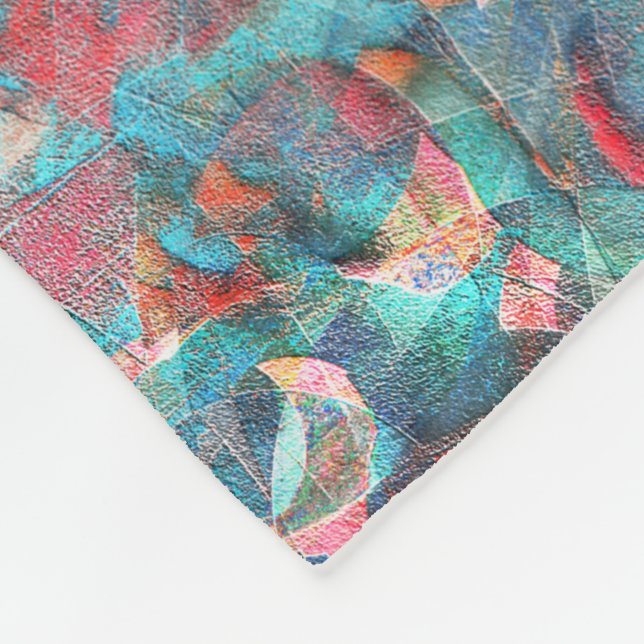 Cobertor De Velo Pêssego avermelhado e manchas cianas na parede ásp (Quina)