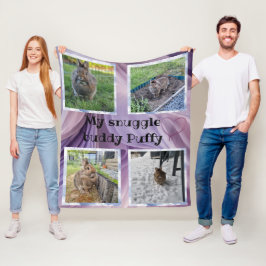 Cobertor De Velo Pet bunny photo snuggle Fleecedecke