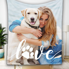 Cobertor De Velo Pet Dog Lover Love Paw Fotografia personalizada