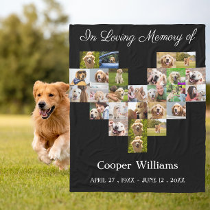 Cobertor De Velo Pet Dog Memorial Personalizado Colagem Foto Colage