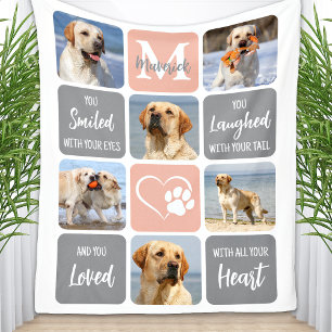 Cobertor De Velo Pet Dog Memorial Personalizado Cores Modernas 6 Fo