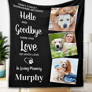 Cobertor De Velo Pet Dog Memorial Personalizado Pet Perda 3 Foto