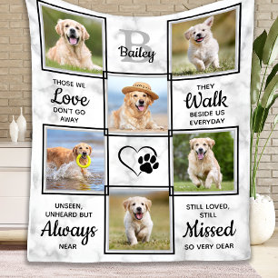 Cobertor De Velo Pet Dog Memorial Sympathory Citação 6 Colagem Fo