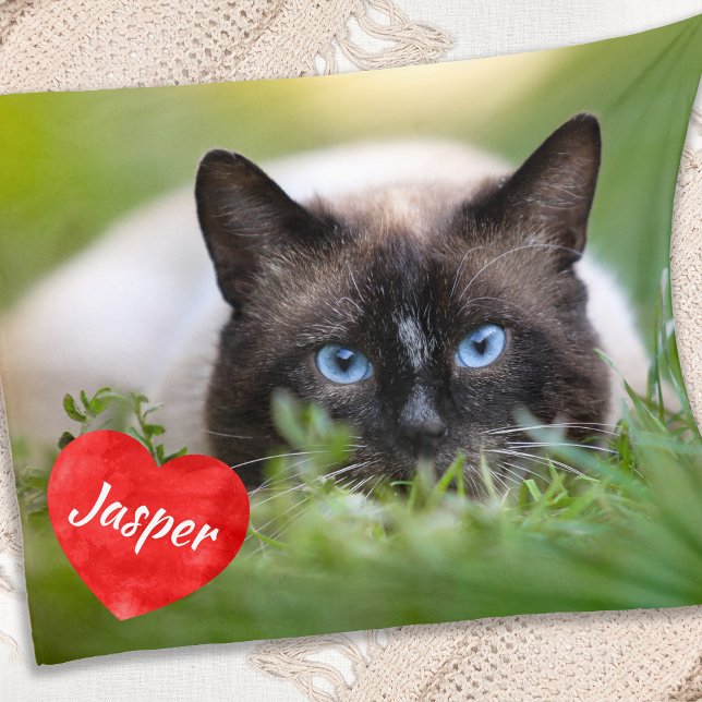 Cobertor De Velo Pet Foto Personalizada de Gato Personalizada do Ch (Criador carregado)