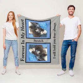 Cobertor De Velo Pet Memorial Foto Fleece Blanket