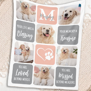 Cobertor De Velo Pet Memorial Personalizado Pastel Collage Dog