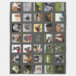 Cobertor De Velo Pet Photo Collage Blanket - Keepsasaac/Cinza Memor