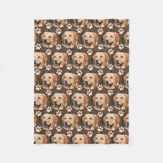 Cobertor De Velo Pet Photo Pattern Personalizado (Frente)