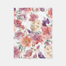 Pétalas de Pêssego Flores de Aquarela Botânica Flo