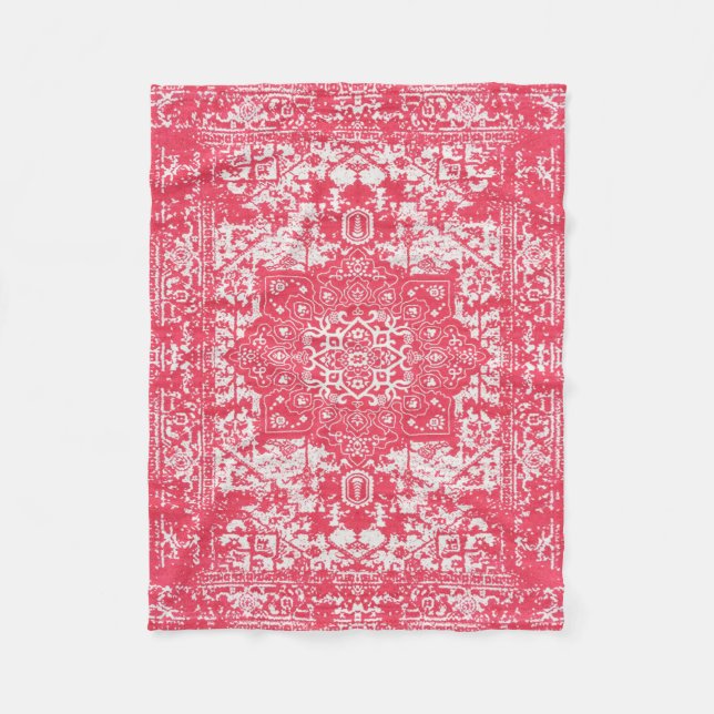 Cobertor De Velo Pétalas Rosa em Sonhos Kilim (Frente)