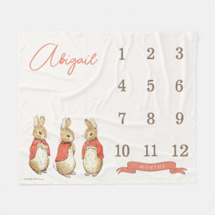 Cobertor De Velo Peter Rabbit Etapa de 12 Meses da Baby Girl