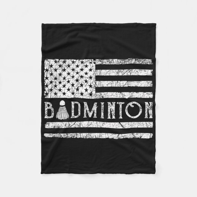 Cobertor De Velo Petiscos Patrióticos Engraçados de Badminton Ameri (Frente)