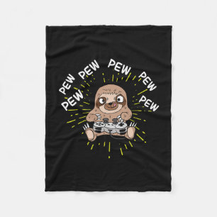 Cobertor De Velo Pew Gamer Sloth Gaming