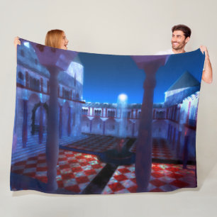Cobertor De Velo Phantastes: Courtyard of the Palace Fleece Blanket