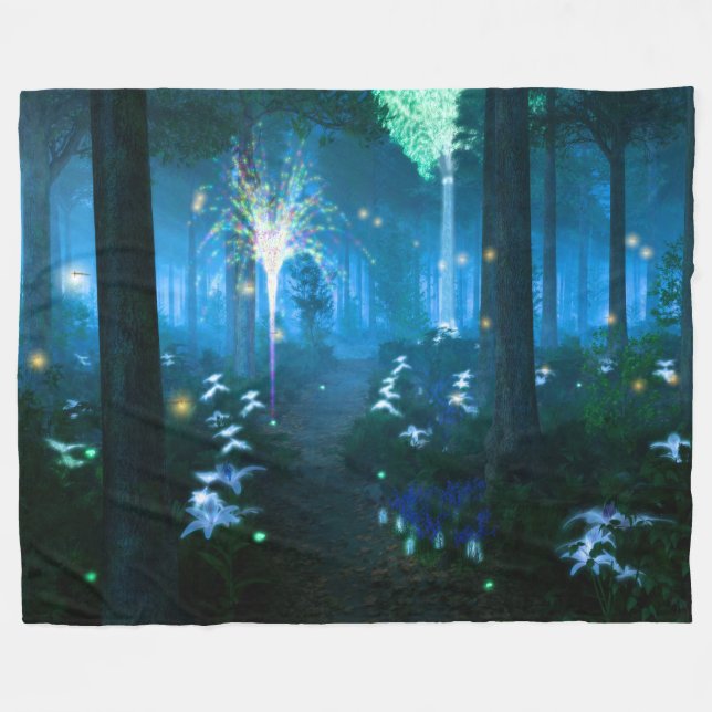 Cobertor De Velo Phantastes: Noite em Fada-Land Flórida Blanket (Frente (Horizontal))