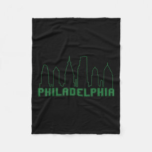 Cobertor De Velo Philadelphia Skyline Centro Cityscape Brotherly