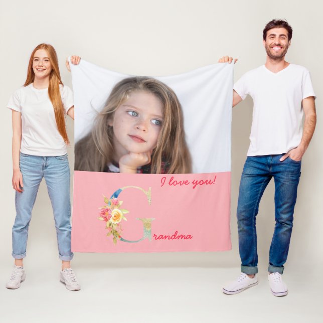 Cobertor De Velo Photo Fleece Blanket For Grandma (In Situ)