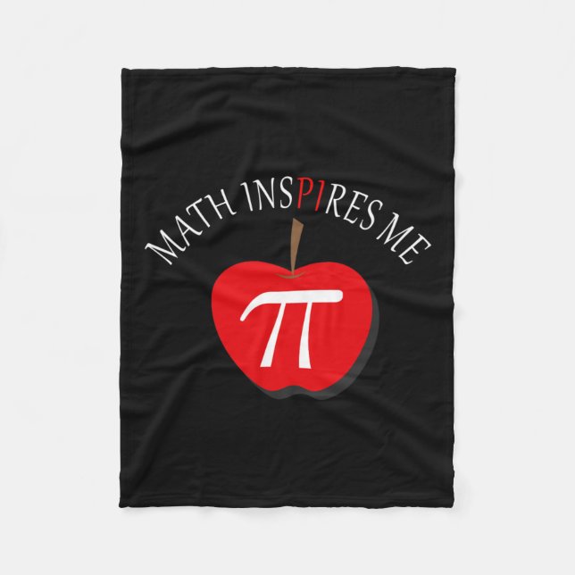 Cobertor De Velo Pi Day 3.14 Engraçado Matemática Me Inspira (Frente)